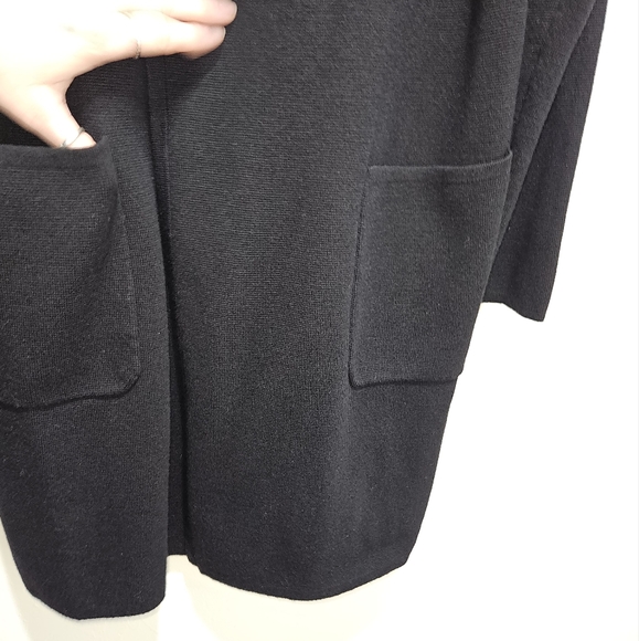 J. Crew Juliette Collarless Sweater Blazer Open Cardigan Women's Medium Black - Picture 15 of 15